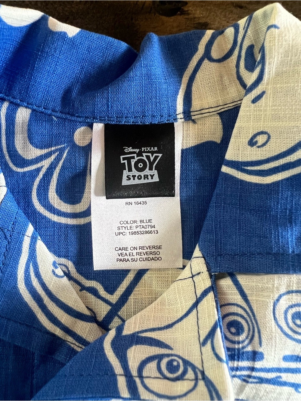 Disney Pixar Toy Story Boys 4T Hawaiian Shirt Shorts Set Blue NWT - Picture 7 of 9